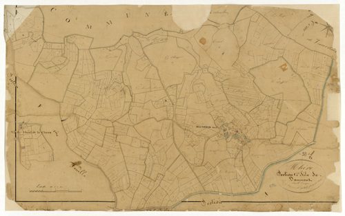 Mhère, cadastre ancien : plan parcellaire de la section G dite de Daumont