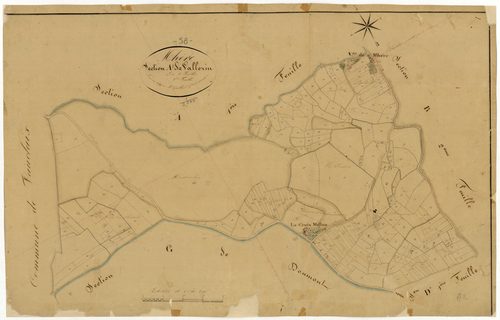 Mhère, cadastre ancien : plan parcellaire de la section A dite de Vallerin, feuille 2