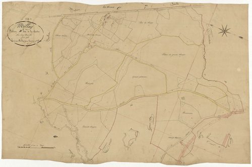 Millay, cadastre ancien : plan parcellaire de la section D dite de la Garde, feuille 5