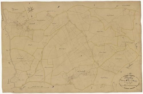 Millay, cadastre ancien : plan parcellaire de la section B dite de Magny, feuille 5