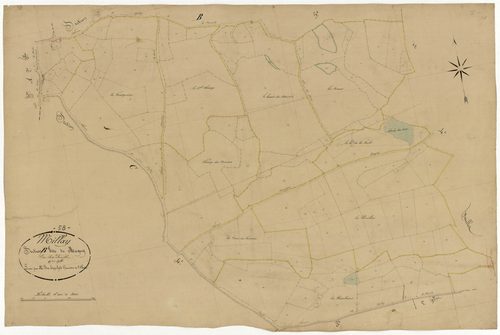 Millay, cadastre ancien : plan parcellaire de la section B dite de Magny, feuille 6