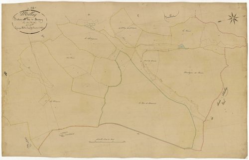 Millay, cadastre ancien : plan parcellaire de la section B dite de Magny, feuille 2