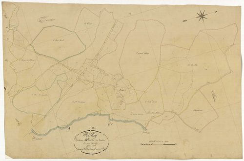 Millay, cadastre ancien : plan parcellaire de la section D dite de la Garde, feuille 3