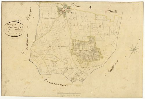 Moissy-Moulinot, cadastre ancien : plan parcellaire de la section A dite de Moissy, feuille 2