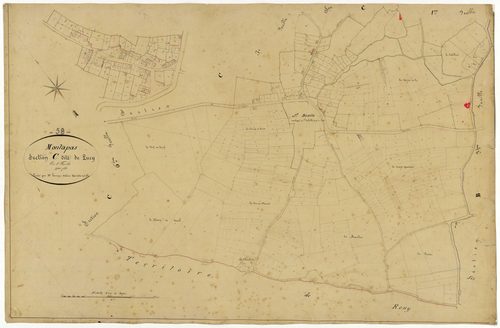 Montapas, cadastre ancien : plan parcellaire de la section C dite de Lucy, feuille 2