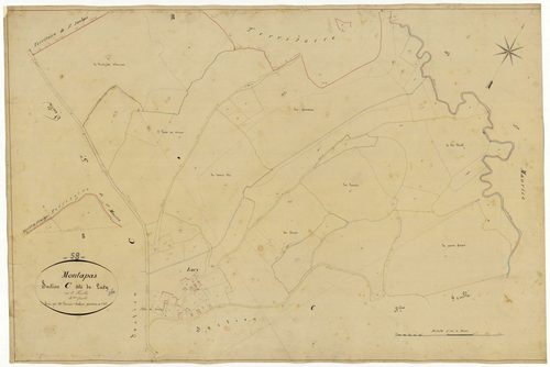 Montapas, cadastre ancien : plan parcellaire de la section C dite de Lucy, feuille 1
