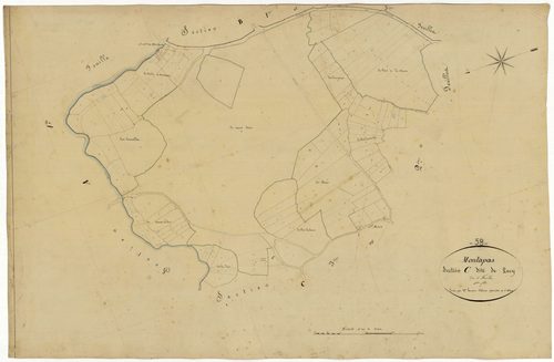Montapas, cadastre ancien : plan parcellaire de la section C dite de Lucy, feuille 4