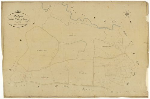 Montapas, cadastre ancien : plan parcellaire de la section C dite de Lucy, feuille 3