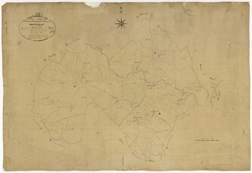 Montapas, cadastre ancien : tableau d'assemblage