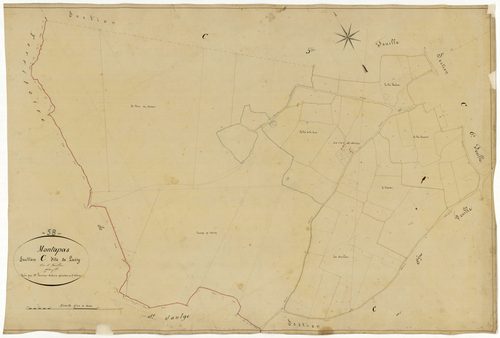 Montapas, cadastre ancien : plan parcellaire de la section C dite de Lucy, feuille 7
