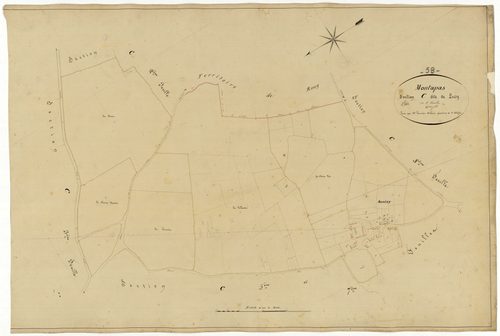 Montapas, cadastre ancien : plan parcellaire de la section C dite de Lucy, feuille 6