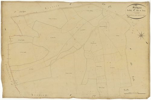 Montapas, cadastre ancien : plan parcellaire de la section C dite de Lucy, feuille 5
