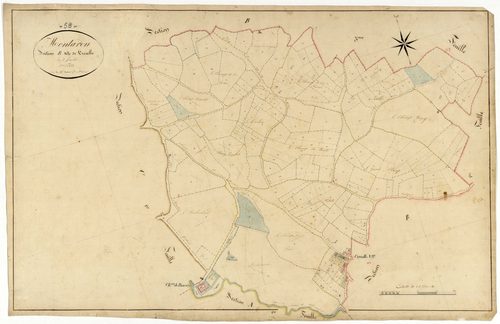 Montaron, cadastre ancien : plan parcellaire de la section B dite de Creule, feuille 2