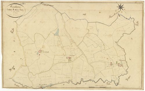 Montaron, cadastre ancien : plan parcellaire de la section A dite de Sangy, feuille 2