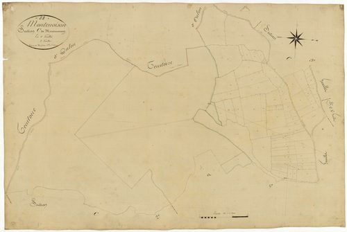 Montenoison, cadastre ancien : plan parcellaire de la section C dite de Montenoison, feuille 3