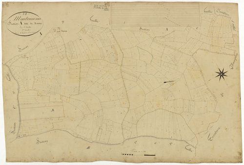 Montenoison, cadastre ancien : plan parcellaire de la section A dite de Noison, feuille 2