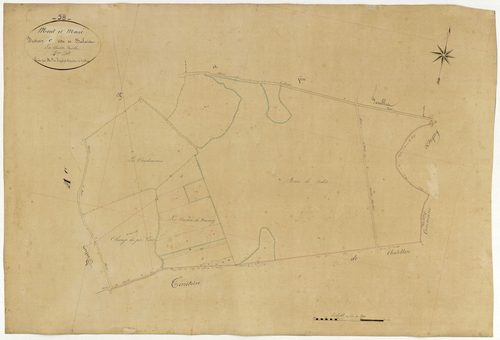 Mont-et-Marré, cadastre ancien : plan parcellaire de la section C dite du Balais, feuille 4