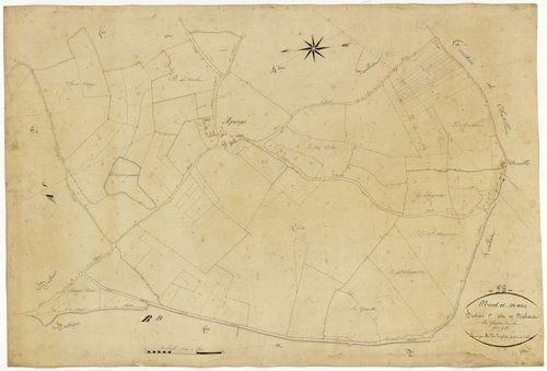 Mont-et-Marré, cadastre ancien : plan parcellaire de la section C dite du Balais, feuille 3