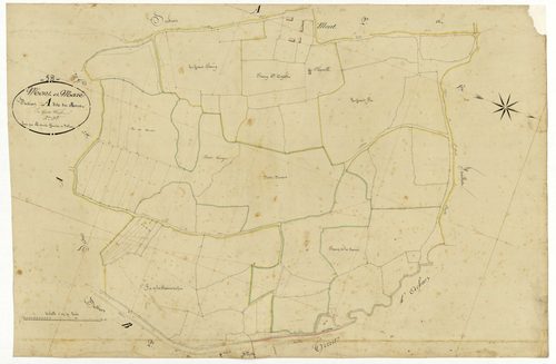 Mont-et-Marré, cadastre ancien : plan parcellaire de la section A dite du Mont, feuille 3