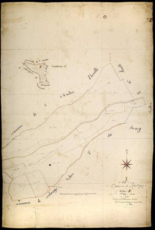 Montigny-aux-Amognes, cadastre ancien : plan parcellaire de la section A dite de Baugy et Meulot, feuille 7