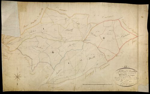 Montigny-aux-Amognes, cadastre ancien : tableau d'assemblage