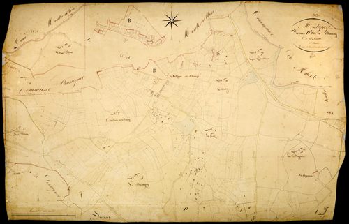 Montigny-en-Morvan, cadastre ancien : plan parcellaire de la section C dite du Bourg , feuille 4