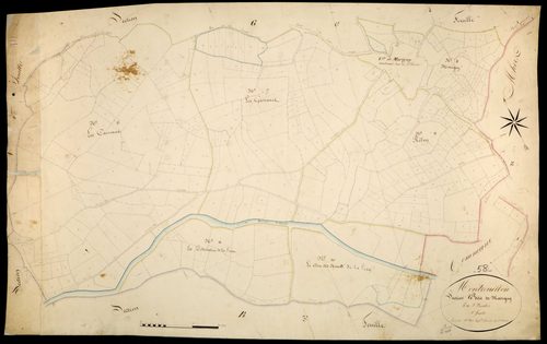 Montreuillon, cadastre ancien : plan parcellaire de la section G dite de Marigny, feuille 2