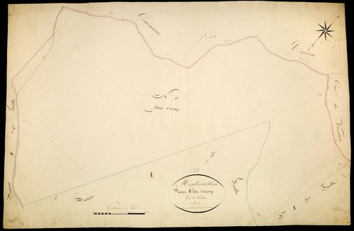 Montreuillon, cadastre ancien : plan parcellaire de la section A dite d'Oussy, feuille 1