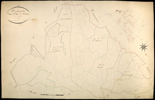 Montreuillon, cadastre ancien : plan parcellaire de la section G dite de Marigny, feuille 1