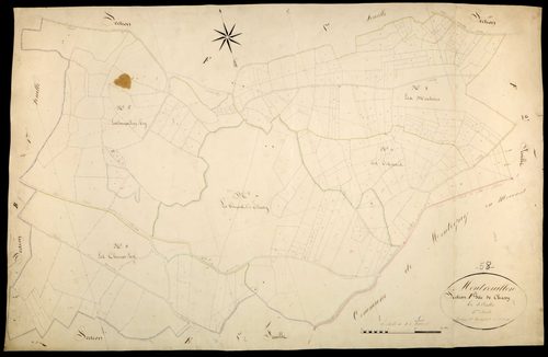 Montreuillon, cadastre ancien : plan parcellaire de la section F dite de Chassy, feuille 3