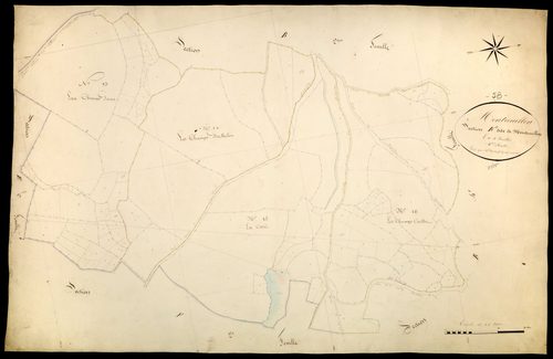 Montreuillon, cadastre ancien : plan parcellaire de la section B dite de Montreuillon, feuille 4