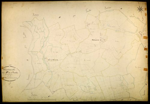 Montsauche-les-Settons, cadastre ancien : plan parcellaire de la section B dite de Natalou, feuille 3