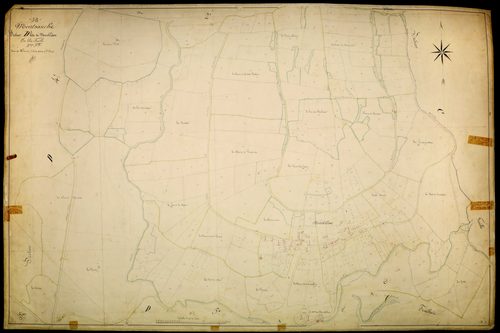 Montsauche-les-Settons, cadastre ancien : plan parcellaire de la section D dite de Montélesme, feuille 3