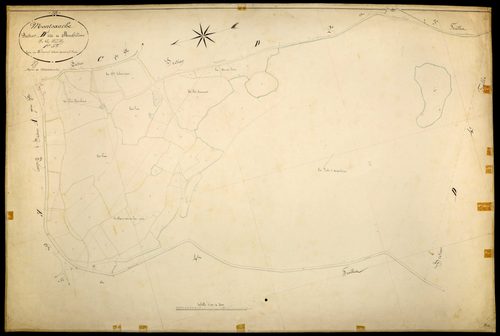 Montsauche-les-Settons, cadastre ancien : plan parcellaire de la section D dite de Montélesme, feuille 1