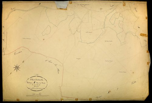 Montsauche-les-Settons, cadastre ancien : plan parcellaire de la section A dite du Bourg, feuille 2