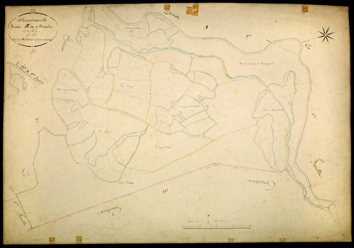 Montsauche-les-Settons, cadastre ancien : plan parcellaire de la section B dite de Natalou, feuille 1