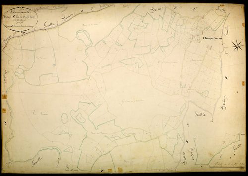 Montsauche-les-Settons, cadastre ancien : plan parcellaire de la section C dite de Champ-Gazon, feuille 2