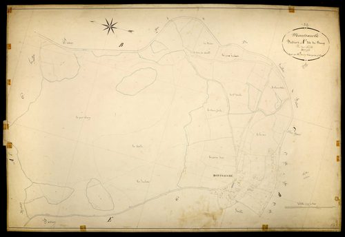 Montsauche-les-Settons, cadastre ancien : plan parcellaire de la section A dite du Bourg, feuille 7