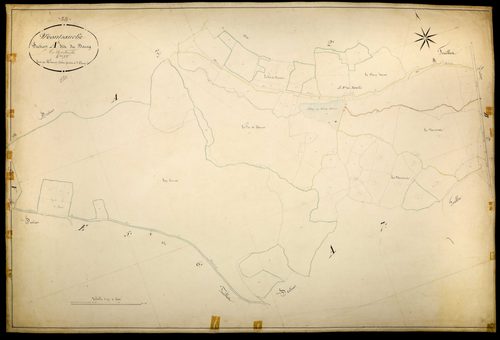 Montsauche-les-Settons, cadastre ancien : plan parcellaire de la section A dite du Bourg, feuille 6