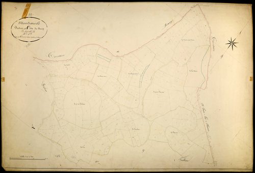 Montsauche-les-Settons, cadastre ancien : plan parcellaire de la section A dite du Bourg, feuille 4
