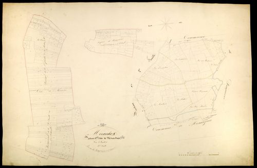 Moraches, cadastre ancien : plan parcellaire de la section C dite de Moraches, feuille 3