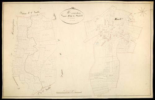 Moraches, cadastre ancien : plan parcellaire de la section B dite de Mavé, feuille 2