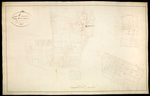 Moraches, cadastre ancien : plan parcellaire de la section D dite d'Agriez, développement