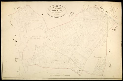 Moraches, cadastre ancien : plan parcellaire de la section B dite de Mavé, feuille 1
