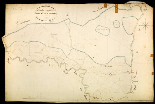 Moulins-Engilbert, cadastre ancien : plan parcellaire de la section C dite de Commagny, feuille 3