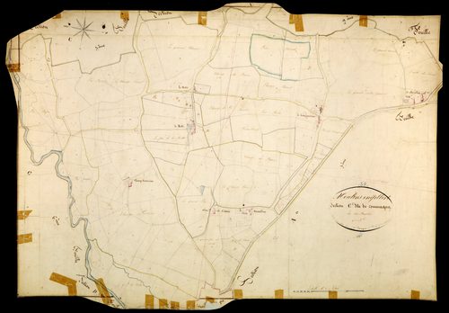 Moulins-Engilbert, cadastre ancien : plan parcellaire de la section C dite de Commagny, feuille 1