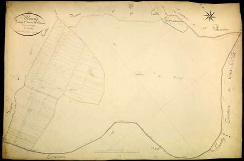 Moussy, cadastre ancien : plan parcellaire de la section C dite de la Colonne, feuille 3