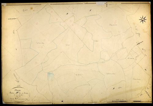 Moux-en-Morvan, cadastre ancien : plan parcellaire de la section B dite de Chevigny, feuille 7