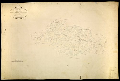 Moux-en-Morvan, cadastre ancien : tableau d'assemblage