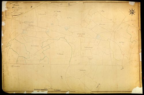Moux-en-Morvan, cadastre ancien : plan parcellaire de la section B dite de Chevigny, feuille 8